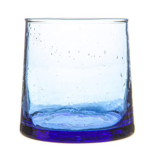 Nicola Spring Merzouga Recycelter Glas Teelichthalter - 7cm - Blau von Nicola Spring