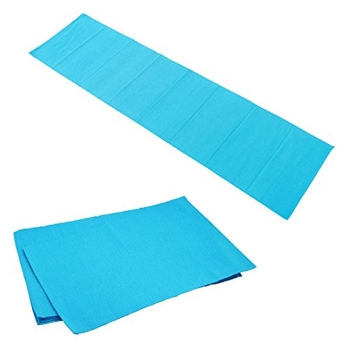 Nicola Spring Gerippte Baumwoll -Taschen Mit Tischläufer - Hellblau von Nicola Spring