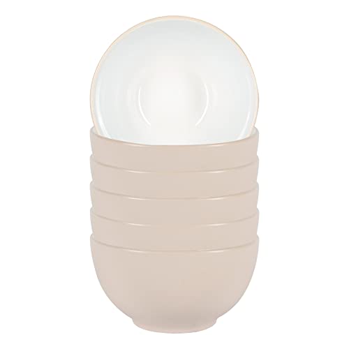 Nicola Spring Steinzeug -Getreideschalen - 14cm - Mandel - Pack Von 6 von Nicola Spring
