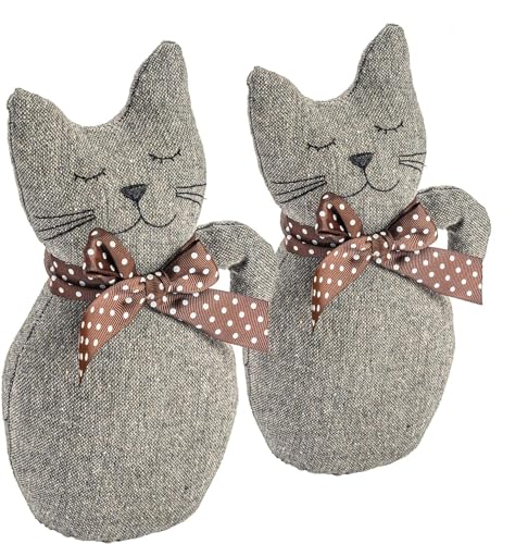 Nicola Spring Jasper Die Katzenentür Stoppt - 16 X 25cm - Grau - Pack Von 2 von Nicola Spring