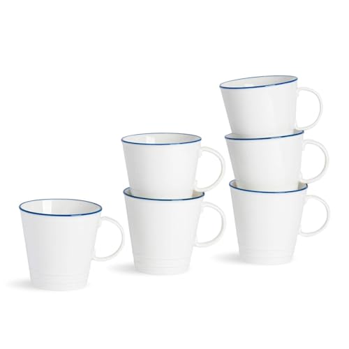 Nicola Spring Weiße Bauernhaus Teetassen - 300ml - Pack Von 6 Nicola Spring Weiße Bauernhaus Teetassen - 300ml - Pack Von 6 von Nicola Spring