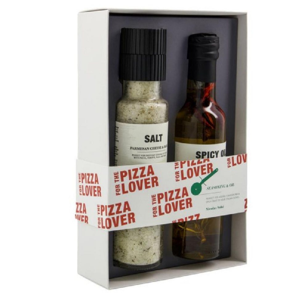 Nicolas Vahé Essigspender Geschenkbox Pizza Kit Chiliöl und Salz mit Parmesan und Basilikum (2-t Nicolas Vahé Essigspender Geschenkbox Pizza Kit Chiliöl und Salz mit Parmesan und Basilikum (2-t von Nicolas Vahé