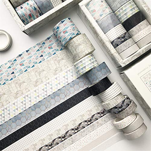 12er Set Washi Tape, Masking Tape Klebebänder Set Dekoratives Klebeband für DIY Scrapbooking (E) von Nicole Knupfer