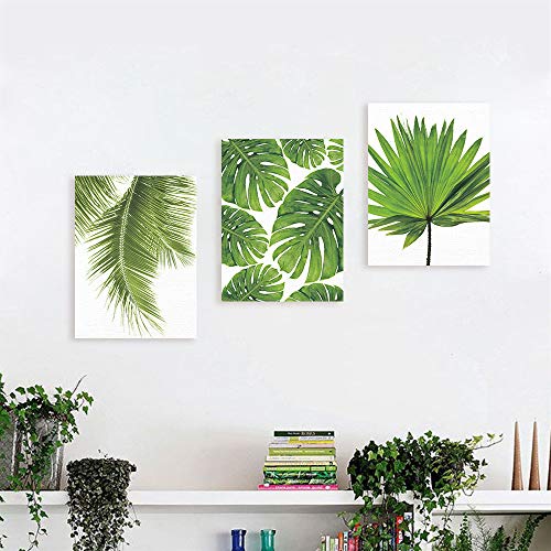 Nicole Knupfer 3-teiliges Poster-Set, Grüne Blätter Bilder Kunstdruck Wandbilder Dekoration für Wohnzimmer Schlafzimmer Modern Fine Art (ohne Rahmen) (F,30x40cm) von Nicole Knupfer