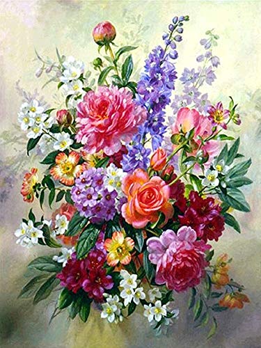 Nicole Knupfer 5d Diamond Painting Bilder Groß Cross Stitch Set Embroidery Vase Blume Full Drill DIY Handmade Mosaic Gift for Home Decoration with Pasting Tools Kit (50x70cm,11) von Nicole Knupfer