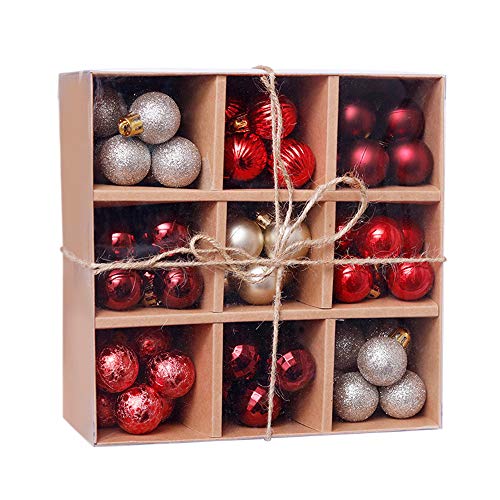 Nicole Knupfer 99PCS Christbaumkugeln 3cm Weihnachtskugeln Baumkugeln Baumschmuck Weihnachtsdeko Kugeln (Rot) von Nicole Knupfer