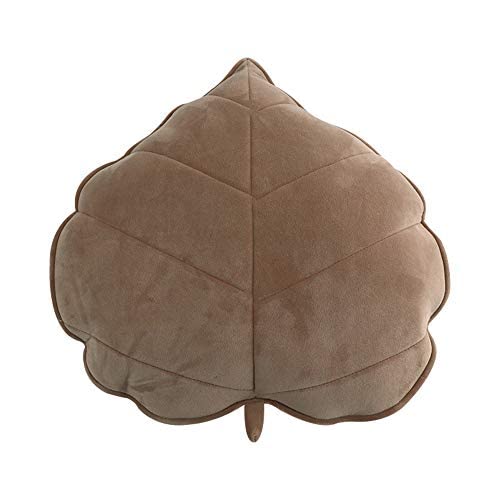 Nicole Knupfer Blatt Plüsch Kissen Pflanze Dekokissen weichem Spielwaren 3D Plüschtier Geburstagsgeschenke Zierkissen (Khaki,50CM) von Nicole Knupfer