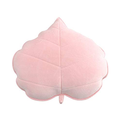 Nicole Knupfer Blatt Plüsch Kissen Pflanze Dekokissen weichem Spielwaren 3D Plüschtier Geburstagsgeschenke Zierkissen (Rosa,13CM) von Nicole Knupfer