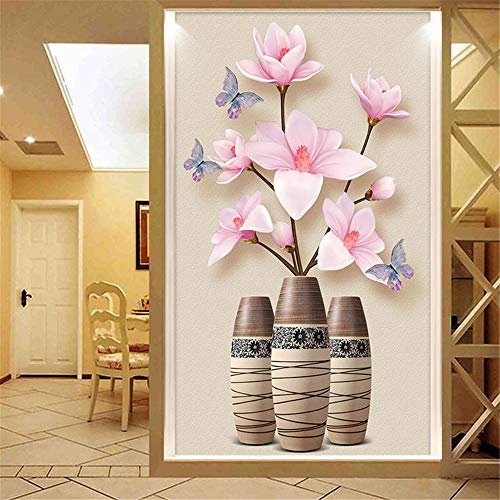 Nicole Knupfer DIY 5D Diamant Malerei-Set für Erwachsene Kinder Magnolia Blume rund Vollbohrer Kristall Strass Stickerei Kunst Handwerk für Zuhause Wanddekoration, 80*45cm von Nicole Knupfer