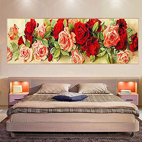 Nicole Knupfer DIY 5D Diamant Painting, DIY Full Bohrer Blume Diamant Malerei Crystal Strass Stickerei Diamond Painting für Home Dekoration (146x50cm) von Nicole Knupfer