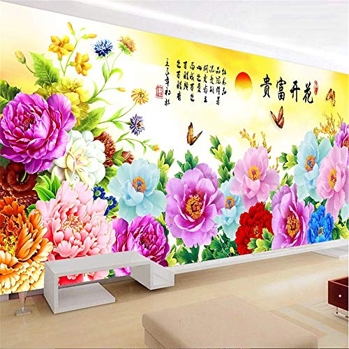 Nicole Knupfer DIY 5D Diamond Painting Wohlhabend Pfingstrosen Blume Full Bohrer Kristall Kreuzstich Diamant Painting für Home Wand-Decor (120 * 45cm) von Nicole Knupfer