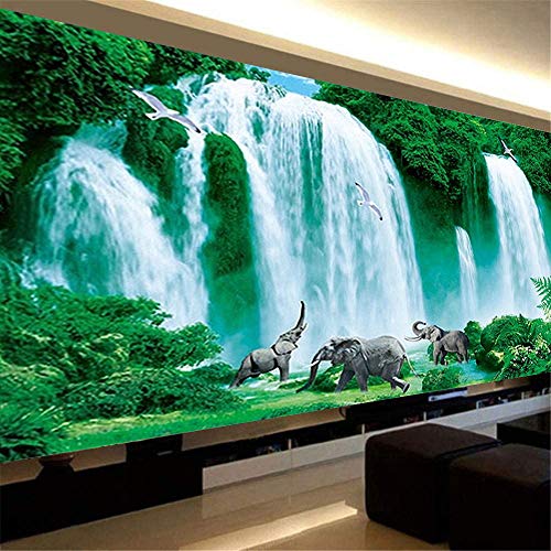 Nicole Knupfer DIY 5D Wasserfall Diamant Painting Kit Full Bohrer Diamond Malerei Wohnzimmer Wanddekoration (100x40cm) von Nicole Knupfer