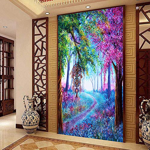 Nicole Knupfer Diamant Painting Kit 5D DIY Wald Strass Diamond Painting Traumfänger Handgemachtes Wohnzimmer Schlafzimmer Wanddekoration (60x120cm) von Nicole Knupfer