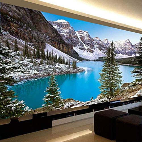 Nicole Knupfer Diamond Malerei 5D DIY Diamant Painting Set Schnee Berglandschaft Full Gross Wohnzimmer Schlafzimmer (100x40cm) von Nicole Knupfer