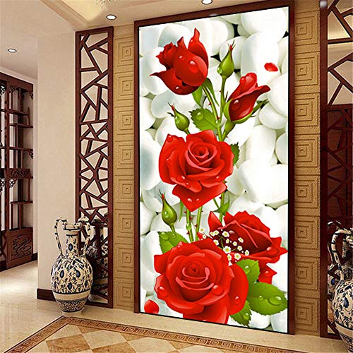 Nicole Knupfer Diamond Painting 5D Rose Full Bohrer Diamant Malerei Handgemachtes Kristall Strass Stickerei Bilder Wohnzimmer Wanddekoration (50X70cm) von Nicole Knupfer