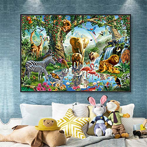 Nicole Knupfer Diamond Painting Set Tierwelt 5D Diamant Painting Set Full Stickerei Groß Bilder DIY Diamonds Malerei (60 * 40cm) von Nicole Knupfer