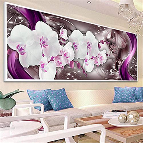 Nicole Knupfer Lila Magnolie 5D Diamond Painting Full Bohrer Diamant Malerei DIY Handgemachtes Strass Stickerei Bilder Wohnzimmer Wanddekoration (150 * 60CM) von Nicole Knupfer