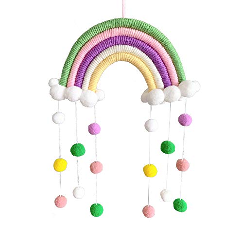 Nicole Knupfer Makramee Regenbogen Wandbehang Home Decoration Boho Room Decor Handgewebte Tapisserie Kinder Wand Dekoration (CH5A-20) von Nicole Knupfer