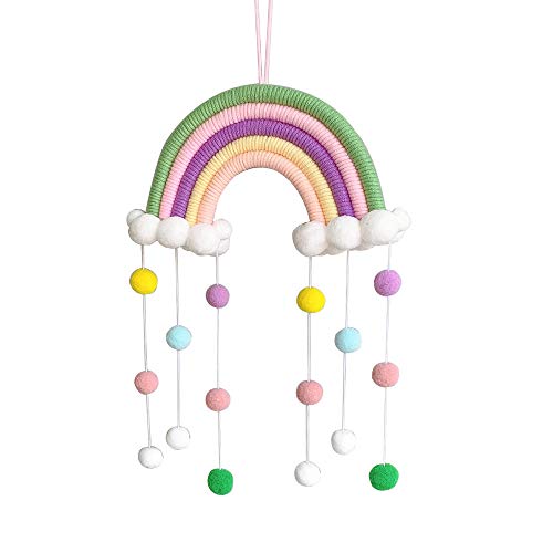 Nicole Knupfer Makramee Regenbogen Wandbehang Home Decoration Boho Room Decor Handgewebte Tapisserie Kinder Wand Dekoration (CH5A-22) von Nicole Knupfer