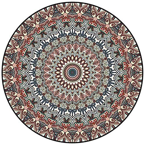 Nicole Knupfer Mandala Runde Teppich Tapisserie Strand Tischdecke Beach Handtuch im Boho-Stil (E,Durchmesser 40CM) von Nicole Knupfer