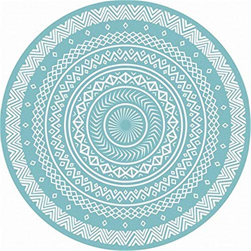 Nicole Knupfer Mandala Runde Teppich Vintage Boho Waschbar Teppich für Wohnzimmer Schlafzimmer Badezimmer Küche Beach Dekor (A,Durchmesser: 100cm) von Nicole Knupfer