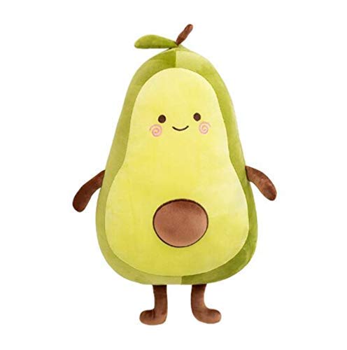 Nicole Knupfer Plüschtier Weiches PlüschKissen Kuscheltier Plüsch Qualität Avocado Kissen Puppe Rundkissen Dekoration für Schlafzimmer Wohnzimmer (45cm) von Nicole Knupfer