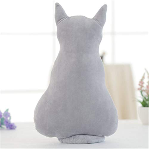 Nicole Knupfer Sofakissen in Form Einer Katze, niedliche Tier-Silhouette, weicher Plüsch, schönes Geschenk für Zimmer von Mädchen und Jungen, Plüsch (Grau,30cm) von Nicole Knupfer