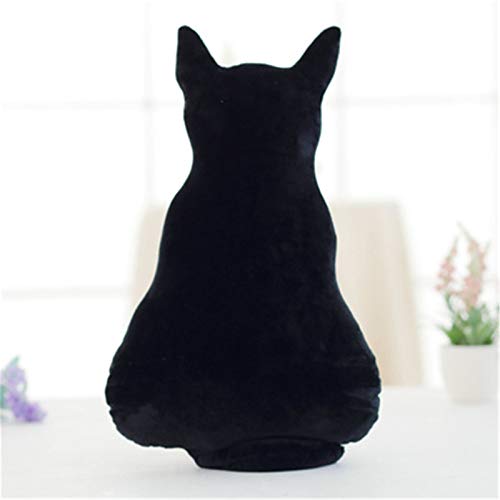 Nicole Knupfer Sofakissen in Form Einer Katze, niedliche Tier-Silhouette, weicher Plüsch, schönes Geschenk für Zimmer von Mädchen und Jungen, Plüsch (Schwarz,30cm) von Nicole Knupfer