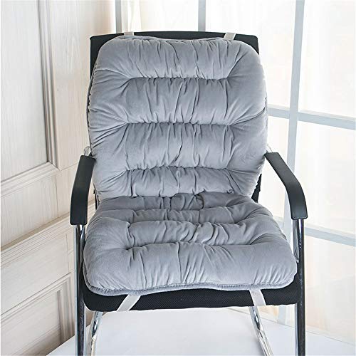 Niedriglehner Auflage 40x80cm Sitzkissen Stuhlauflage Gartenstuhl Sitzpolster Polster Rückenkissen Stuhlkissen (Grau) von Nicole Knupfer