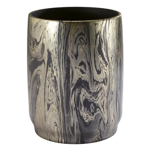 Nicole Miller Badzubehör Harper Collection Abfalleimer, Schwarz/Gold von Nicole Miller New York