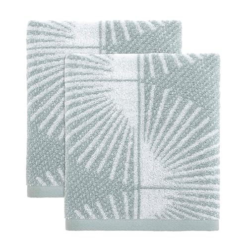 Nicole Miller Handtücher, weiche und saugfähige Baumwolle, Essentials, 2er-Set (Kendall Collection, Oasis) von Nicole Miller New York