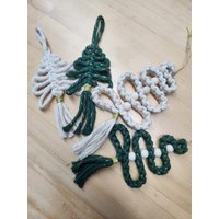Makramee Weihnachtsbaum Baumschmuck Boho Weihnachtsdeko von NicolesMakrameeMacke