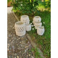 Makrameewindlicht Kerzenschein Balkon Romantik Hochzeit Deko Glas Boho Makrameewindlicht Kerzenschein Balkon Romantik Hochzeit Deko Glas Boho von NicolesMakrameeMacke