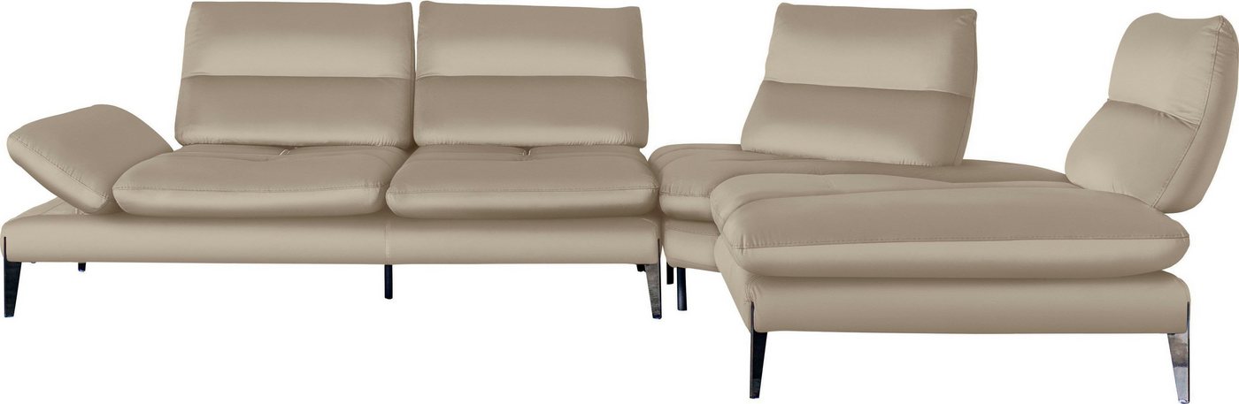 Nicoletti Home Ecksofa Monnalisa, Breite 237 cm, mit Sitztiefen- und Armverstellung von Nicoletti Home