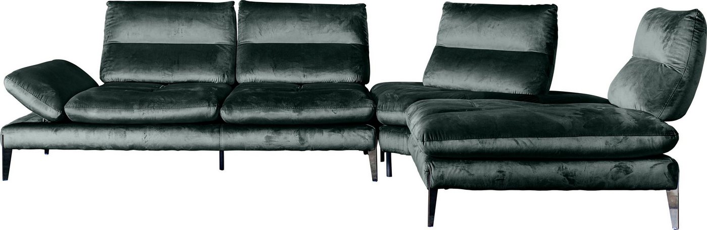 Nicoletti Home Ecksofa Monnalisa, Breite 237 cm, mit Sitztiefen- und Armverstellung von Nicoletti Home