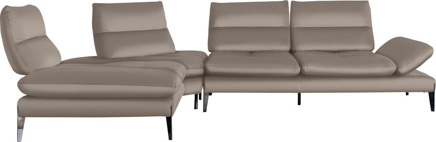 Nicoletti Home Ecksofa Monnalisa, Breite 237 cm, mit Sitztiefen- und Armverstellung von Nicoletti Home