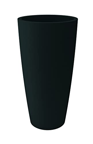 Nicoli Topf vase hoch Style 36 x 70 cm innen außen, Abnehmbarer Untersetzer (36 x 70 cm, Anthrazit) von Nicoli