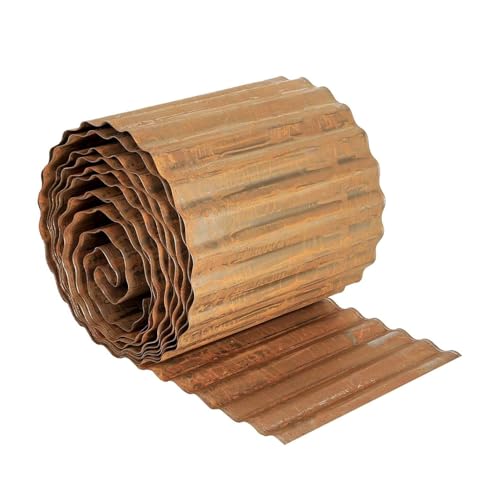 Corten Rasenkante, gewellte Rolle, vorgerosteter verzinkter Stahl, Gartenumrandung, einfach zu installieren, flexible Graslandschaftsgestaltung, Wegkante, 16 cm hoch, 6 m lang Corten Rasenkante, gewellte Rolle, vorgerosteter verzinkter Stahl, Gartenumrandung, einfach zu installieren, flexible Graslandschaftsgestaltung, Wegkante, 16 cm hoch, 6 m lang von Nicoman