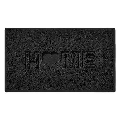 Nicoman Home + Heart Matte, Vinylschlaufen, Schwarz, Größe M (75 x 44 cm) von Nicoman