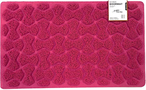 Nicoman Krawatte Vinyl Schlingen Fußmatte-(Geeignet für Innen- und Schützen Außen), 75x44cm, Rosa von Nicoman