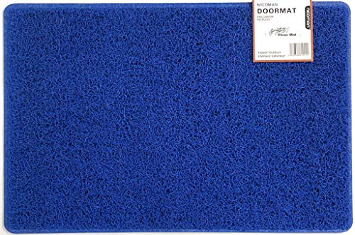 Nicoman Schmutzfänger Barrier Fußmatte schwere Bodenmatte-(Geeignet für Innen- und Schützen Außen), Mittel (75x44cm), Blau von Nicoman