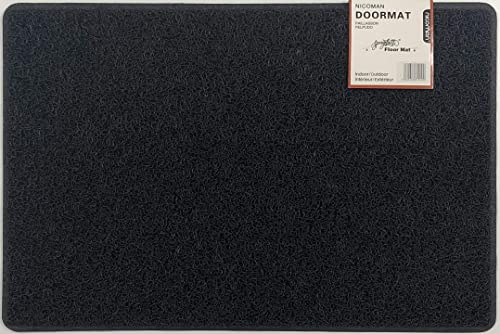 Nicoman Schmutzfänger Barrier Fußmatte schwere Bodenmatte-(Geeignet für Innen- und Schützen Außen), Mittel (75x44cm), Schwarz von Nicoman