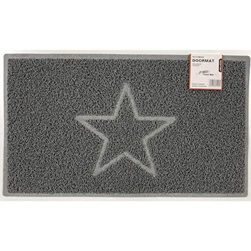 Nicoman Star Geprägt Fußmatte-(Nur für den Außenbereich geeignetn), Klein (60x40cm), Grau von Nicoman