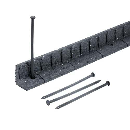 Rasenmäher-freundliche Gartenumrandung, 120 cm, Gummi, Landschaft, Rasenmäher, Abschnitt, 120 cm, Grau, 2 Stück Rasenmäher-freundliche Gartenumrandung, 120 cm, Gummi, Landschaft, Rasenmäher, Abschnitt, 120 cm, Grau, 2 Stück von Nicoman
