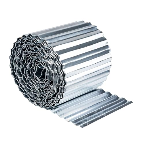 Wellmetall Garteneinfassung, Wellenrolle, Landschaftseinfassung, Umrandung für Rasen, Blumenbeet, Gartenzaun, Pflastersteinkante, original verzinkt, silberfarben, 16 cm hoch, 6 m lang Wellmetall Garteneinfassung, Wellenrolle, Landschaftseinfassung, Umrandung für Rasen, Blumenbeet, Gartenzaun, Pflastersteinkante, original verzinkt, silberfarben, 16 cm hoch, 6 m lang von Nicoman
