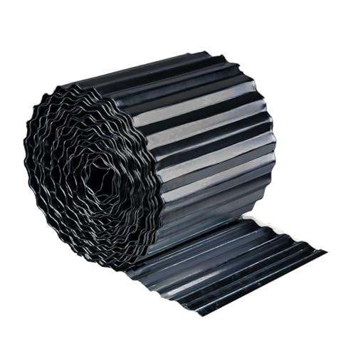 Wellmetall-Garteneinfassung, Wellenrolle, Landschaftseinfassung, Umrandung für Rasen, Blumenbeet, Gartenzaun, Pflastersteinkante, pulverbeschichtete schwarze Oberfläche, 16 cm hoch, 6 m lang Wellmetall-Garteneinfassung, Wellenrolle, Landschaftseinfassung, Umrandung für Rasen, Blumenbeet, Gartenzaun, Pflastersteinkante, pulverbeschichtete schwarze Oberfläche, 16 cm hoch, 6 m lang von Nicoman
