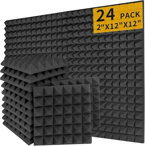 24 stück Akustikschaumstoff Akustikschaumplatten,30*30*5cm Selbstklebend Schallabsorber Akkustikschaumstoff Schallschutz für Studio, Büro, Akustische Behandlung und Wanddekoration Schwarz 24 stück Akustikschaumstoff Akustikschaumplatten,30*30*5cm Selbstklebend Schallabsorber Akkustikschaumstoff Schallschutz für Studio, Büro, Akustische Behandlung und Wanddekoration Schwarz von Nicoone