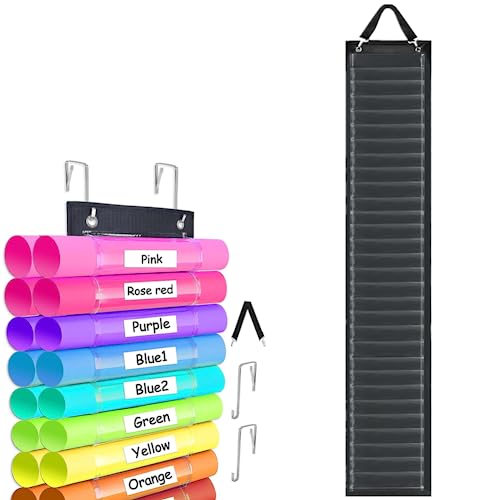 Nicoone Vinyl-Rollenhalter 60 Fächern,Vinyl-Aufbewahrungs-Organizer,Vinyl Rollen Organizer für Aufbewahren Papier, Geschenkpapier, Kreuzstich Stickerei von Nicoone