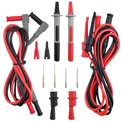 Nicrulp 8 Stück Messspitzen für Multimeter, Multimeter Kabel, Messleitungen für Multimeter, Messleitung Multimeter, Messkabel für Multimeter, Multimeter Zubehör, für Spannung Circuit Tester von Nicrulp
