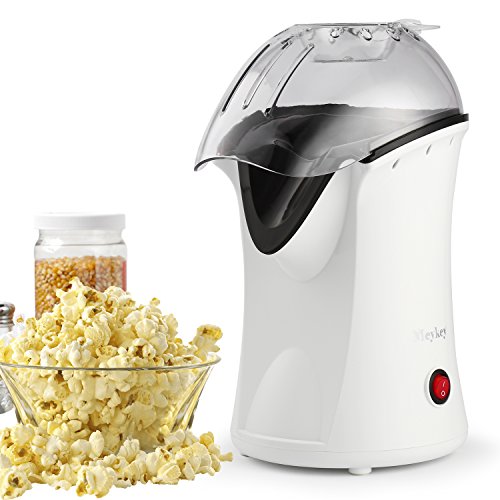 Popcornmaschine 1200W, Heißluft Popcorn Maker Kompakte Heißluft-Kochmaschine ohne Fett, mit Messbecher und Deckel abnehmbar von Nictemaw